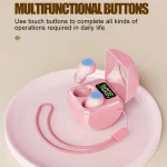 Smart ENC Noise Reduction Mini Bluetooth Earphones With Charging Compartment - Image 8