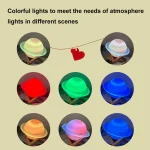 RGB Lighting Planet Shape Desktop Bluetooth Speaker Home 3D Subwoofer, Dream Star Rings, Saturn Rings - Image 4