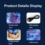 RGB Lighting Planet Shape Desktop Bluetooth Speaker Home 3D Subwoofer, Dream Star Rings, Saturn Rings - Image 5