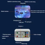 RGB Lighting Planet Shape Desktop Bluetooth Speaker Home 3D Subwoofer, Dream Star Rings, Saturn Rings - Image 6