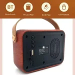 Retro Multifunctional Radio Bluetooth Speaker Handhled Audio Decoration Ornament, Wave Pattern, Horizontal Stripes, Woven Surface, Vertical Grid - Image 7