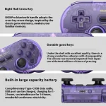 8BitDo SN30 Pro Retro Special Edition Translucent Wireless Bluetooth Multi-Platform Gamepad - Image 4