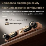 Havit M16 Retro HIFI Stereo Desktop Wireless Bluetooth Speaker - Image 4