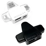 AJ-701 USB-A To USB-C / Type-C + Micro USB + 8 Pin 7-In-1 Universal Card Reader - Image 2