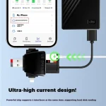 AJ-701 USB-A To USB-C / Type-C + Micro USB + 8 Pin 7-In-1 Universal Card Reader - Image 3