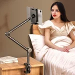 Cantilever Phone Tablet Desk Bedside Stand With Foldable Metal Arm For 4-10.2inch, 2-section, 3-section - Image 3