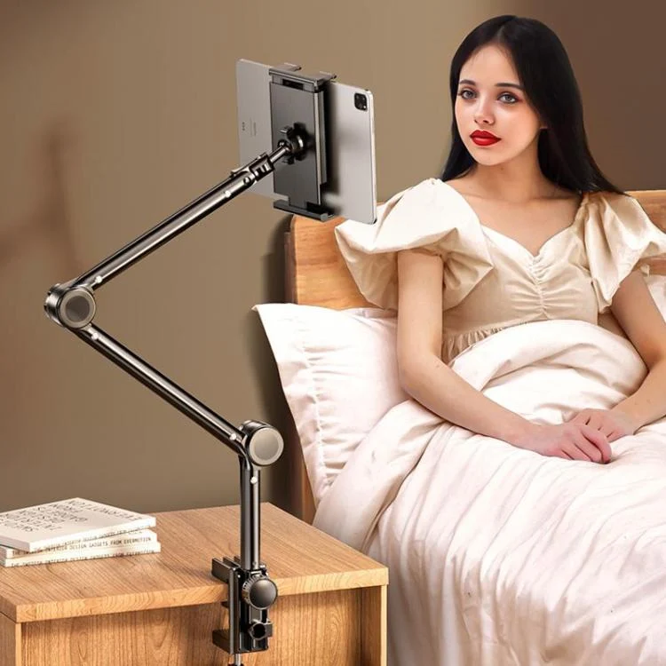 TBD06057894_B2.webp Cantilever Phone Tablet Desk Bedside Stand With Foldable Metal Arm For 4-10.2inch, 2-section, 3-section - Image 3