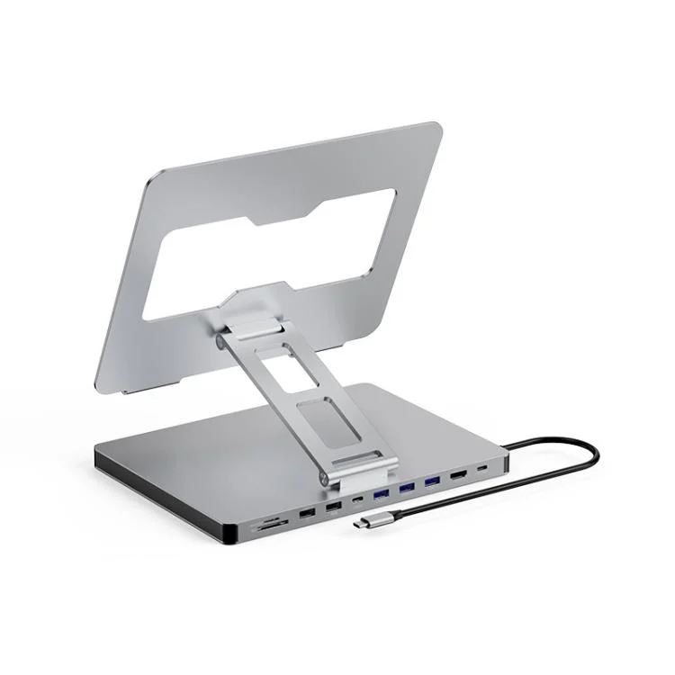 Blueendless 4K/60Hz Multifunctional Docking Station Tablet Holder, 10-in-1, 10-in-1 Rotating, 10-in-1 Ethernet Port, 10-in-1 Ethernet Port Rotating