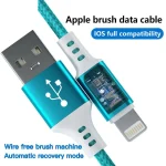 8 Pin Brush Data Charging Cable, 3 In 1 Charging Cable - Image 2