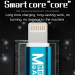 8 Pin Brush Data Charging Cable, 3 In 1 Charging Cable - Image 4