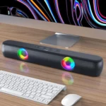 T-WOLF B320 TWS RGB Bluetooth 5.0 Speaker Desktop Soundbar Subwoofer Support USB / AUX / TF / FM, B320 - Image 8