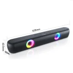T-WOLF B320 TWS RGB Bluetooth 5.0 Speaker Desktop Soundbar Subwoofer Support USB / AUX / TF / FM, B320 - Image 9