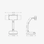 Phone Tablet Monitor Desktop Stand Height and Angle Adjustable Bracket for Screen Within 17.3 Inch, 3-session, 2-session - Image 7