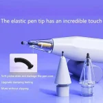 For Apple Pencil 2 / 1 Elastic Tip Soft Probe Silent Replacement Nib, 4B White, 4B Transparent, 2B White, 2B Transparent, HB White, HB Transparent - Image 3