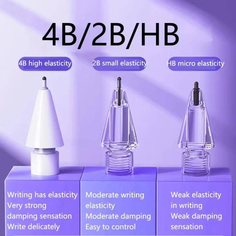 TBD06058870_B4.webp For Apple Pencil 2 / 1 Elastic Tip Soft Probe Silent Replacement Nib, 4B White, 4B Transparent, 2B White, 2B Transparent, HB White, HB Transparent - Image 5