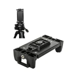 YUNTENG VCT-320 Adjustable Hot Shoe Tablet & Phone Mount Clamp Holder with Dual 1/4 Inch Screw Holes for 5.1-9.9 Inch Devices - Image 2