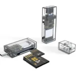 Transparent Card Reader for PC/Laptop/Smartphone, USB-C/Type-C To SD/TF, 8 Pin To SD/TF, Type-C+8 Pin To SD/TF, USB+8 Pin To SD/TF