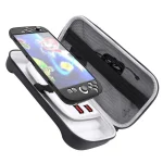 For Nintendo Switch 2 Storage Bag Portable O-Pattern Handbag, O-Pattern PU Black, O-Pattern Fabric Gray - Image 2