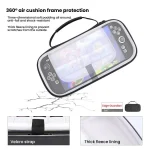 For Nintendo Switch 2 Storage Bag Portable O-Pattern Handbag, O-Pattern PU Black, O-Pattern Fabric Gray - Image 3