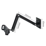 Long Arm Articulated Wall Mount Tablet Holder Adjustable Phone Mount with Detachable Base, Split Black, Split Black Blue - Image 10