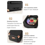 AVWOO A17 Mini Colorful Light Retro Gramophone Bluetooth Speaker - Image 3