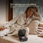 AVWOO A17 Mini Colorful Light Retro Gramophone Bluetooth Speaker - Image 7