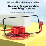 120cm Portable 3 In 1 Fast Charging Cable With Mobile Phone Holder Light Retractable Data Cable - Image 7