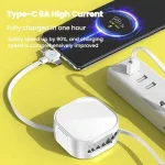 120cm Portable 3 In 1 Fast Charging Cable With Mobile Phone Holder Light Retractable Data Cable - Image 9
