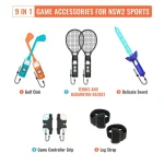 JYS JYS-NS2281 For Nintendo Switch 2 Sports 9 In 1 Gaming Sports Kit Left And Right Grip Accessories - Image 2