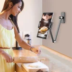 Cell Phone Tablet PC Universal Bracket Base 360 Rotation Foldable Wall Mounted Support Holder Clip, WS-2U (White), WS-2U (Dark Gray) - Image 2