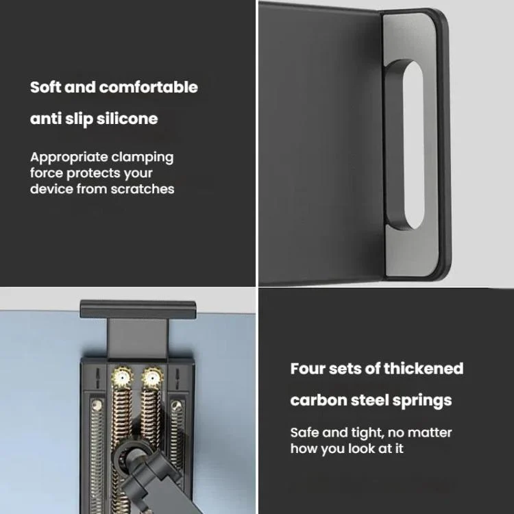 TBD06060108_B14.webp Cell Phone Tablet PC Universal Bracket Base 360 Rotation Foldable Wall Mounted Support Holder Clip, WS-2U (White), WS-2U (Dark Gray) - Image 15