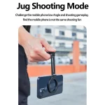 Foldable Magnet Tripod Desk Mount Phone Handle Smartphone Bracket, Silver - Image 6