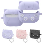 For Samsung Galaxy Buds3 / 3 Pro AhaStyle WG160 Personalized Cartoon Cat Ears Silicone Case - Image 2