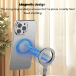 Magsafe Mobile Phone Magnetic Holder Desktop Tripod, Silver Gray - Image 4