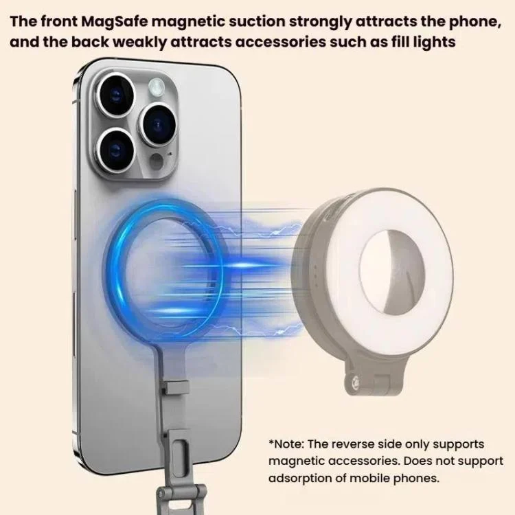 TBD06060286_B7.webp Magsafe Mobile Phone Magnetic Holder Desktop Tripod, Silver Gray - Image 8