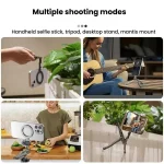 Magsafe Mobile Phone Magnetic Holder Desktop Tripod, Silver Gray - Image 10