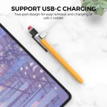 AhaStyle PT180-K Stylus Retro Anti-slip Protection Case, For Apple Pencil USB-C, For Apple Pencil 1, For Apple Pencil 2 - Image 3