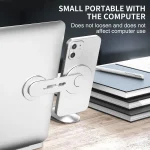 AhaStyle WG26-5 Aluminum MagSafe Circle Magnetic Laptop Expansion Stand Portable Adjustable Phone Holder - Image 3