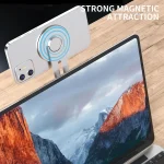 AhaStyle WG26-5 Aluminum MagSafe Circle Magnetic Laptop Expansion Stand Portable Adjustable Phone Holder - Image 5