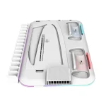 For PS5 Slim / Pro Multi-functional Cooling Stand with Controller Charging Station & Game Disc Storage Holder