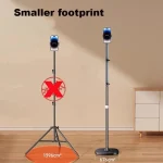 1.7m Mobile Phone Floor Stand Overhead Shooting Holder Retractable Lazy Support, Without Remote Control, With Remote Control - Image 5
