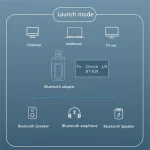 2 in 1 Bluetooth 5.0 Adapter USB Drive-free Wireless Audio Transmitter Receiver with LCD Display - Image 6