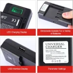 Universal Cell Phone Battery Charger with USB Output & LCD Display, US Plug - Image 5