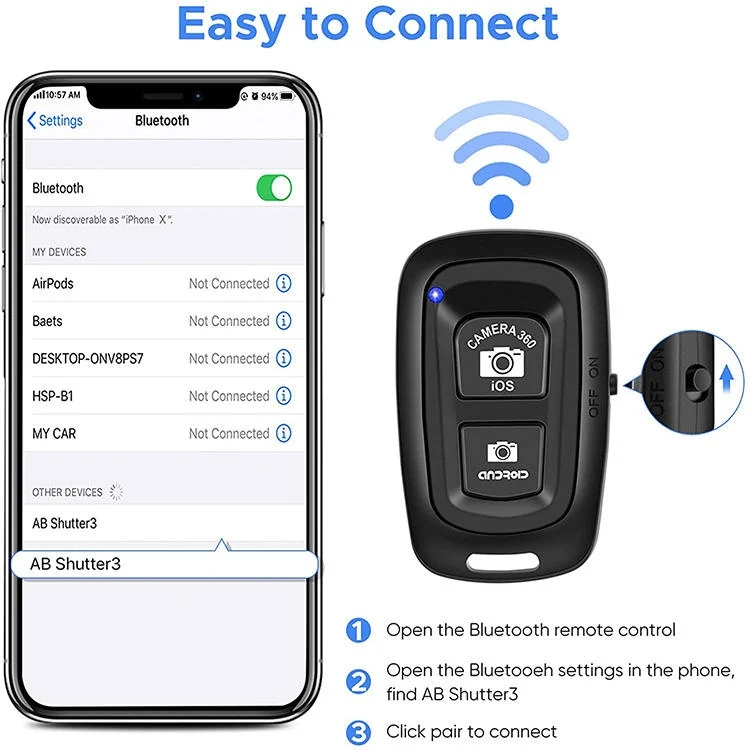 TGXH0001_B5.webp Dual-key Bluetooth Remote Shutter Camera Control Self-timer - Image 6
