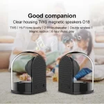 True 3D TWS Magnetic Wireless Bluetooth Stereo Surround HiFi Speaker with Full Transparent Home - Image 6