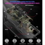 Camouflage Armor Shockproof TPU + PC Magnetic Protective Phone Case with Holder, For Samsung Galaxy S22 Ultra 5G, For Motorola Edge (2021) - Image 4