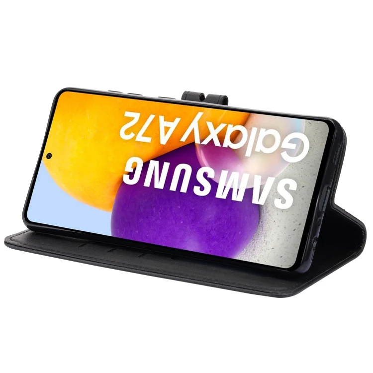 EDA002371504A_3.webp Embossed Happy Cat Pattern Leather Phone Case, For Samsung Galaxy A53 - Image 4