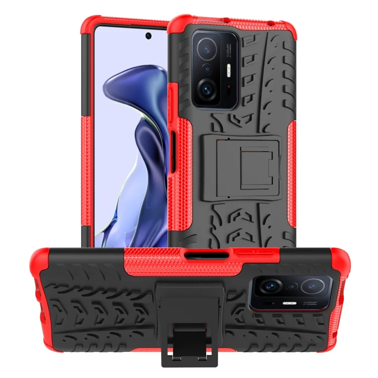 Tire Texture TPU + PC Phone Case with Holder, For Xiaomi Mi 11T, For Nokia G300