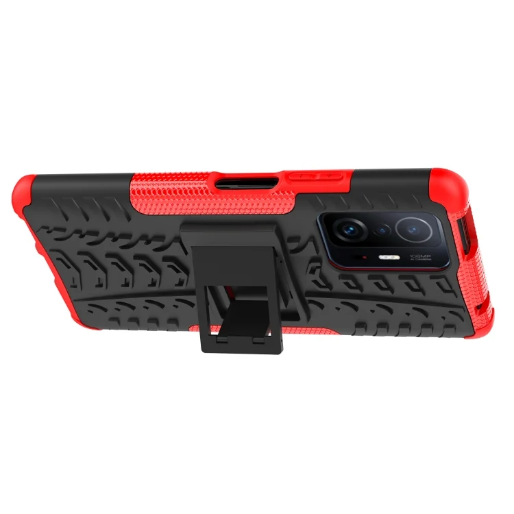 EDA002374503A_3.webp Tire Texture TPU + PC Phone Case with Holder, For Xiaomi Mi 11T, For Nokia G300 - Image 4
