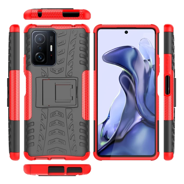 EDA002374503A_6.webp Tire Texture TPU + PC Phone Case with Holder, For Xiaomi Mi 11T, For Nokia G300 - Image 7
